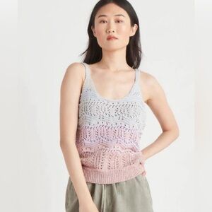 DEX Ombre Pastel Knit Sweater Tank 0X NWT